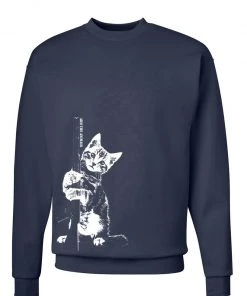 Arm The Animals Unisex | Ain't Kitten Around | Crewneck Sweatshirt Crew Sweatshirts