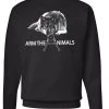 Arm The Animals Crew Sweatshirts Unisex | M-16 Wolf Arctic Warfare | Crewneck Sweatshirt