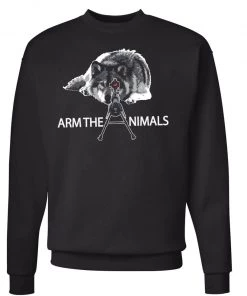 Arm The Animals Crew Sweatshirts Unisex | M-16 Wolf Arctic Warfare | Crewneck Sweatshirt
