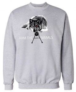 Arm The Animals Crew Sweatshirts Unisex | M-16 Wolf Arctic Warfare | Crewneck Sweatshirt